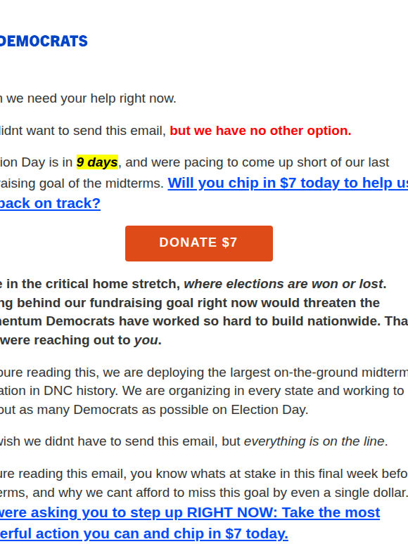 We didn't want to send this email