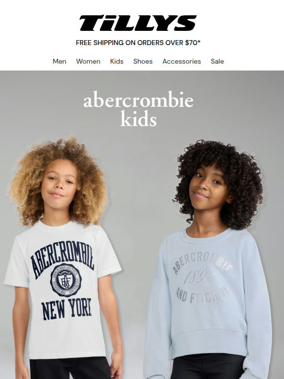 Abercrombie Kids + Up to 40% Off Fall Sale