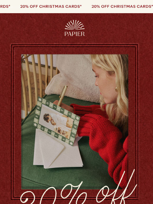 💌 20% off Christmas cards