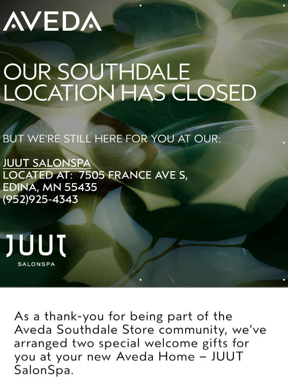 🌿 Your Welcome Gift Awaits: A Complimentary Aveda Salon Experience