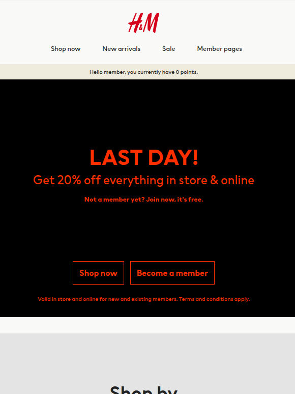 LAST DAY! 20% OFF EVERYTHING