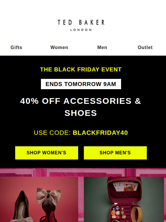 Final Call: 40% OFF Accessories & Shoes