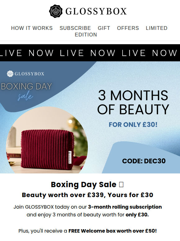 Boxing Day Sale NOW LIVE... Go, Go, Go 💥