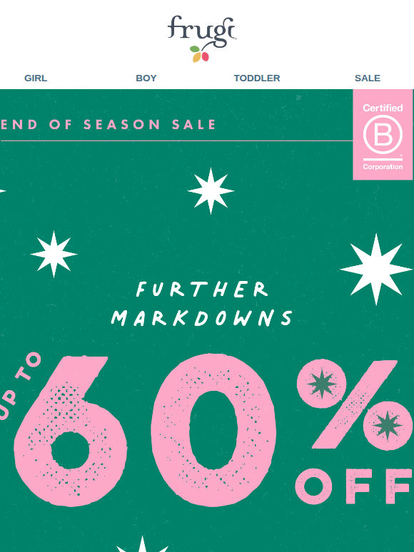 FURTHER MARKDOWNS TO SALE!