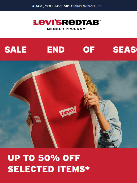 Up to 50% off selected items*