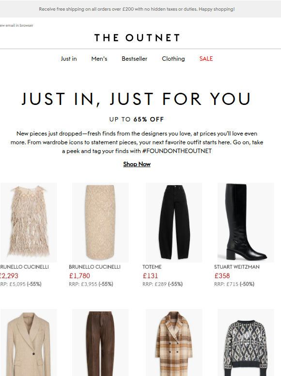 Styles hot off the press! Up to 65% off