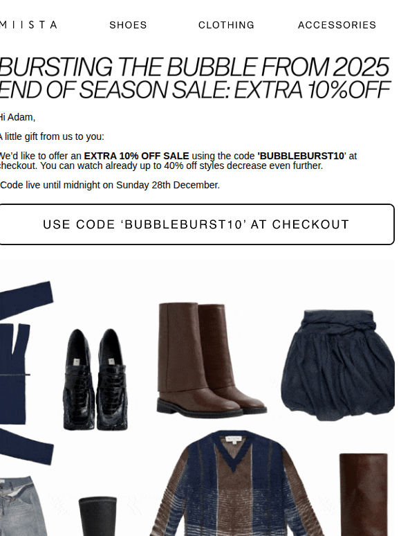 Time for one extra gift? Extra 10% off SALE