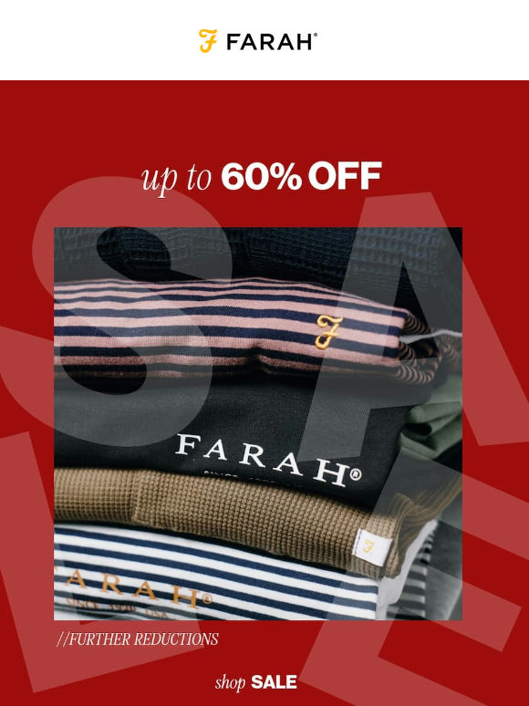 Further Discounts: Now Up To 60% Off at Farah