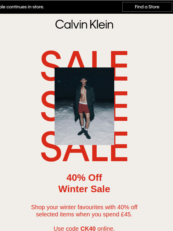 40% Off Winter Sale