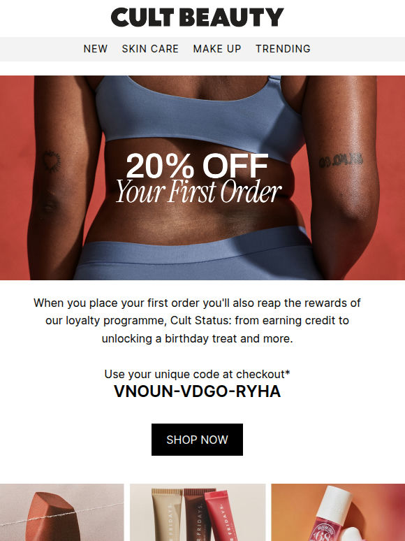 20% OFF your first order