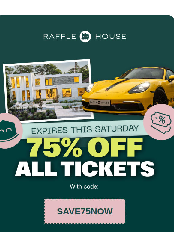 Your 75% Off All Entries Expires Soon!