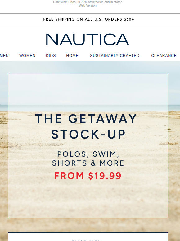 Starting at $19.99: Getaway swim, shorts, polos & more