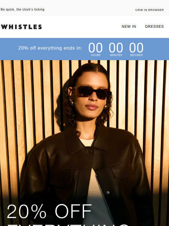 ENDS MIDNIGHT: 20% off everything*