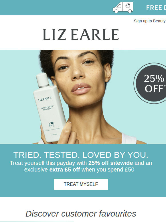 25% Off + Extra £5? Yes, Really.