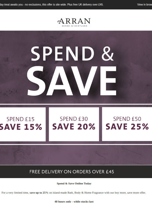 Spend & Save Offer 💸 48 Hours Only