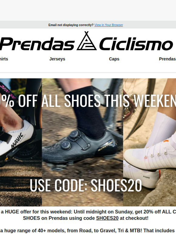 20% off ALL SHOES & Santini Retro Restock! 💨