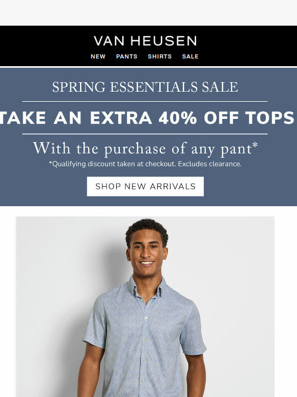 Don't miss out: 40% off tops ends soon →