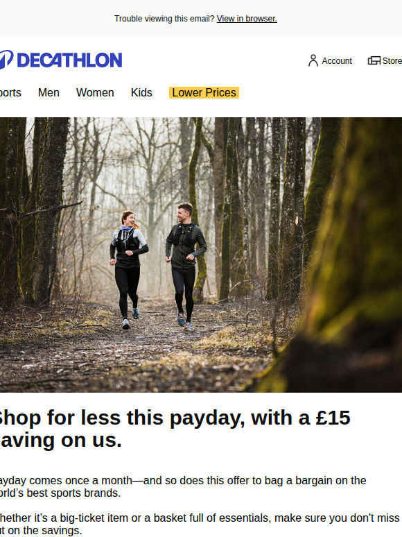 Payday's here, Adam - and so is your £15 discount!