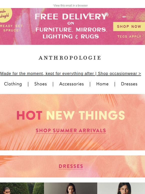 Warm weather's coming! Cue the arrivals