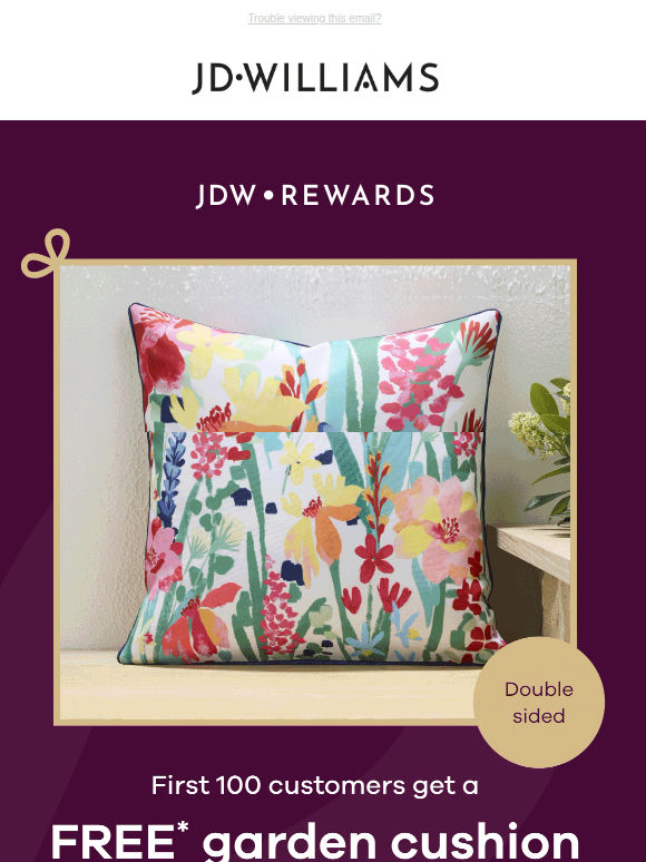 FREE Garden cushion plus 25% off? 😱