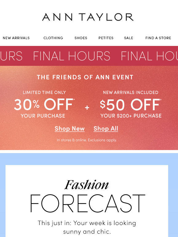 Almost Over: $50 Off Your $200+ Purchase