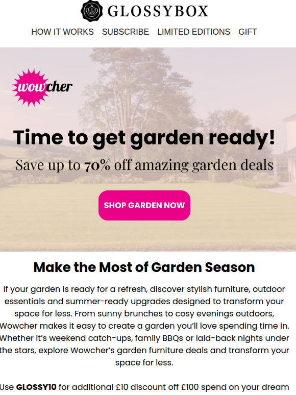 Glow Up Your Garden in 2026 with Wowcher Deals