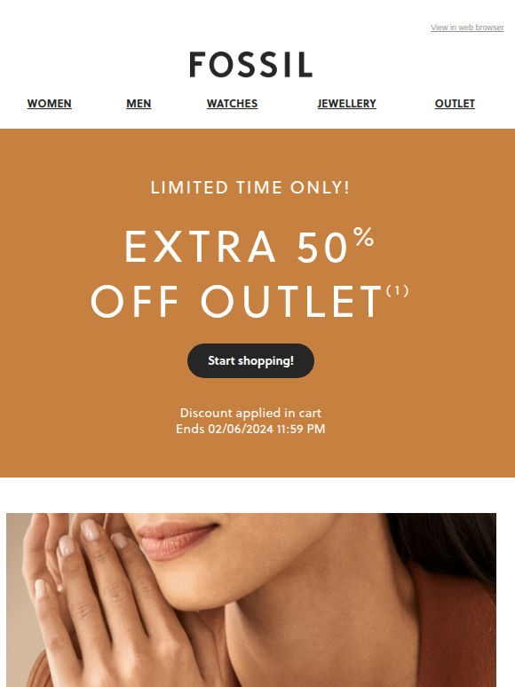 💥 NEW: Outlet with Extra 50% off 💥