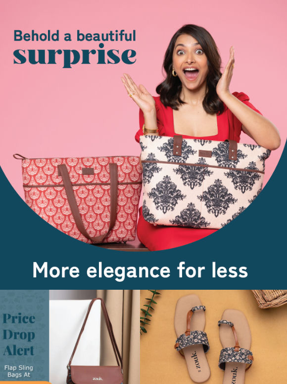 24-Hour Flash Sale: Zouk Bestsellers Bags and Footwear with Huge Price Drops!