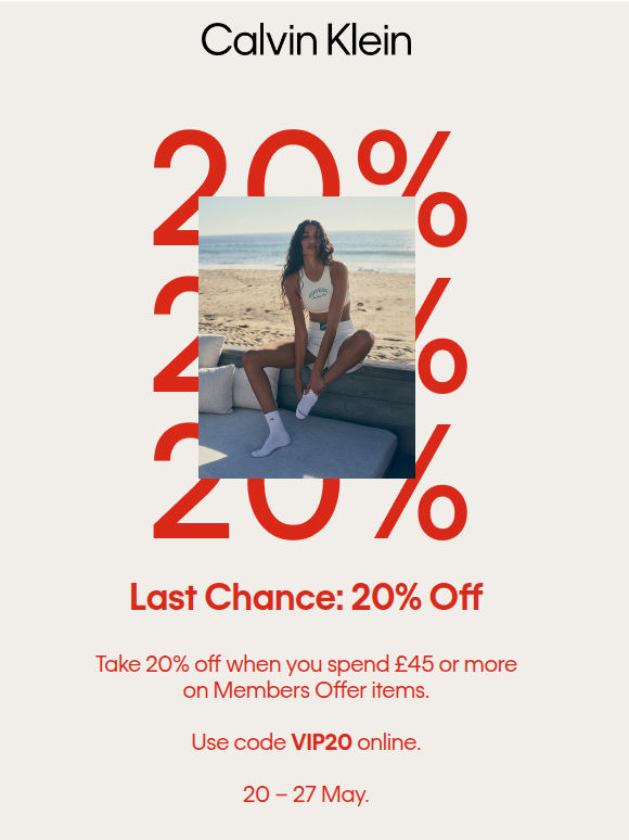 Last Chance: 20% Off