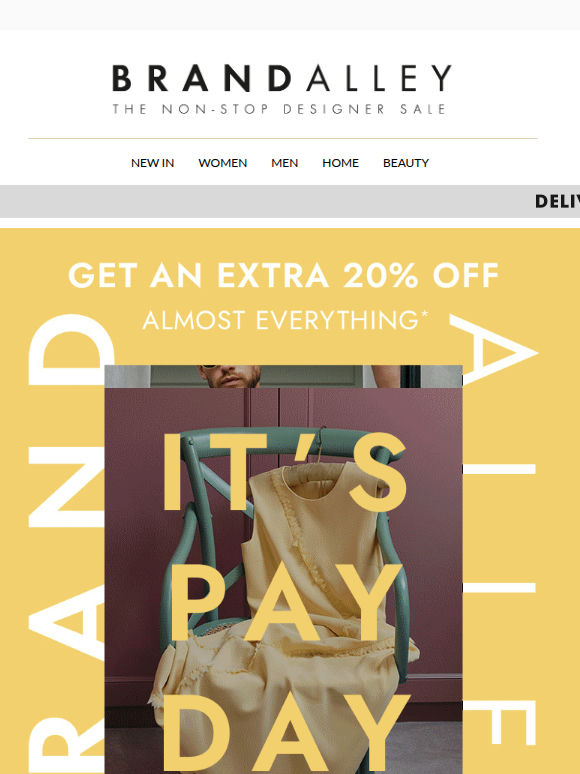 Here's your payday offer | Extra 20% off