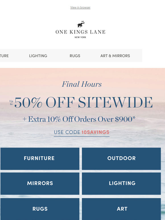 🚨 This Is It — Up to 50% Off Sitewide Ends Tonight
