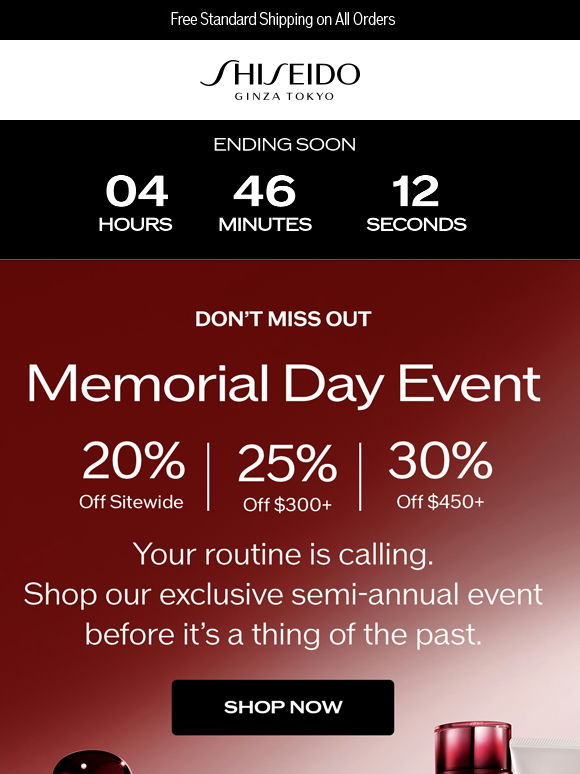 Final Hours To Shop Up To 30% Off