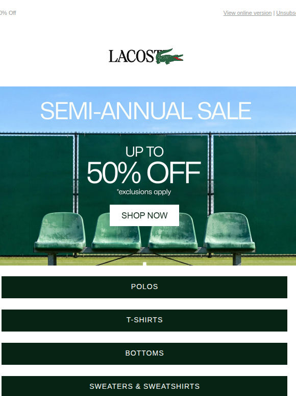 Semi-Annual Sale.