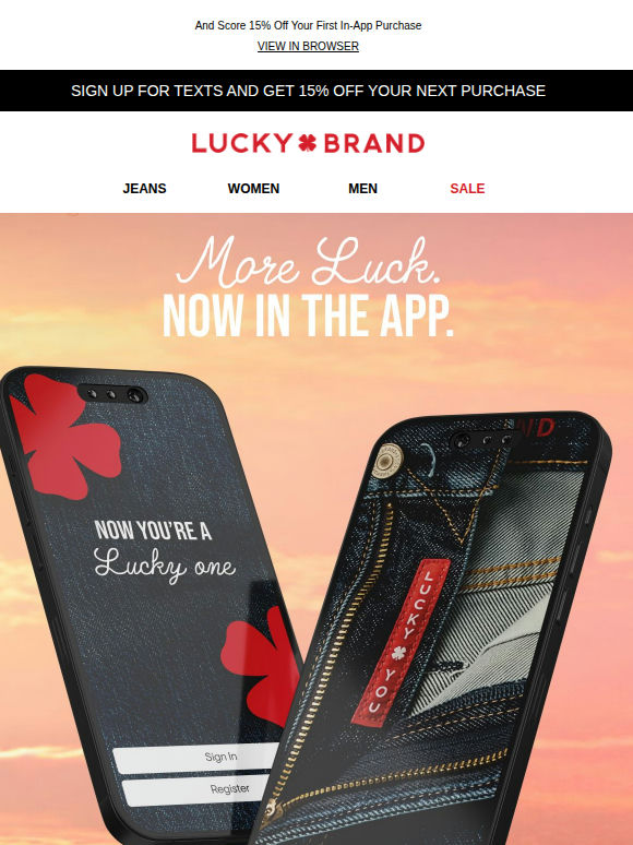 IT’S HERE! Get The New Lucky Brand App