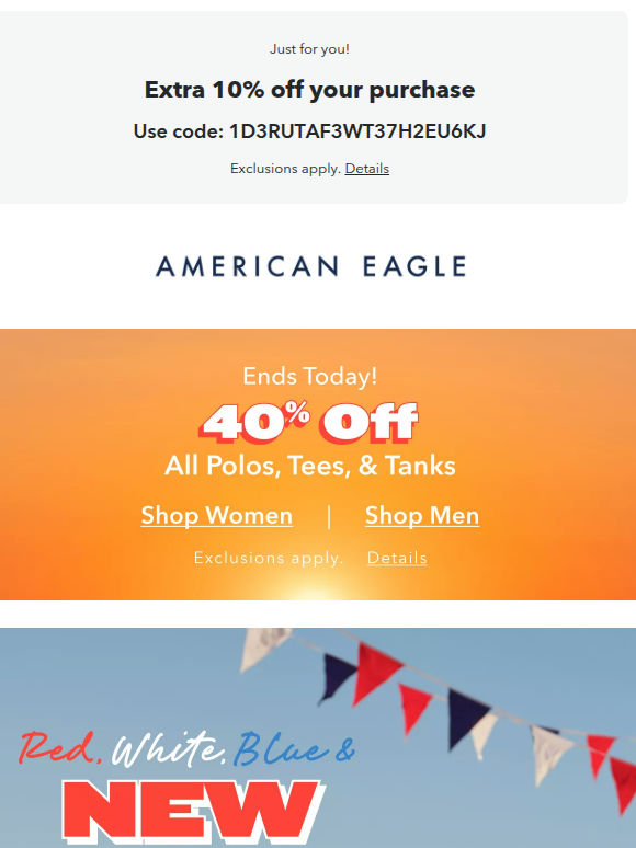 40% off polos, tees & tanks ends TODAYYY🥹
