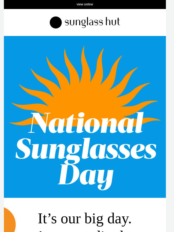 Sunglasses have a holiday? Obviously