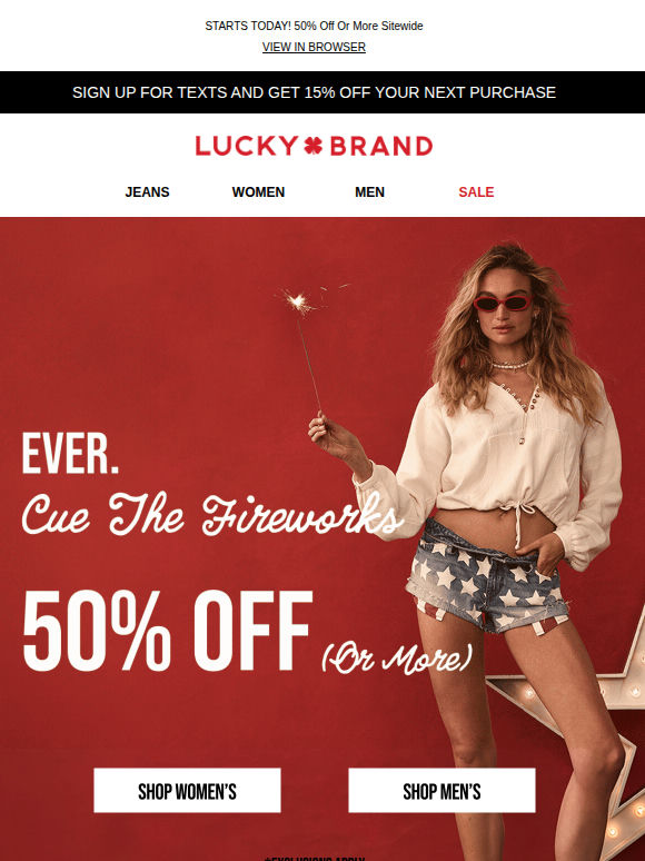 Email Exclusive 💌 Extra 25% Off Your Order