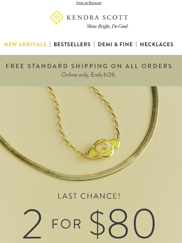 LAST CALL: 2 for $80 + Free Shipping