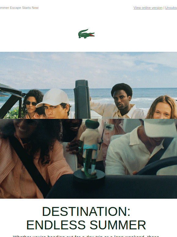 On the Road to the Beach with Lacoste