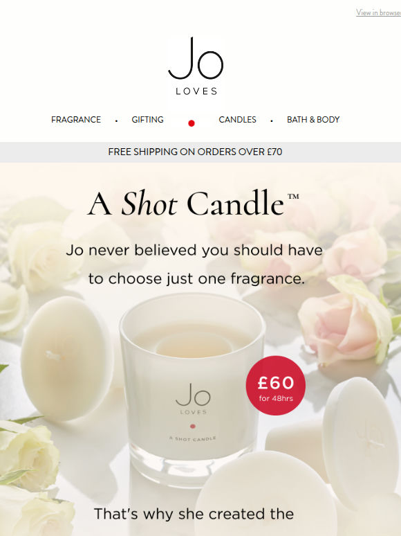 Shot Candles™ are £60 for 48 hours only.