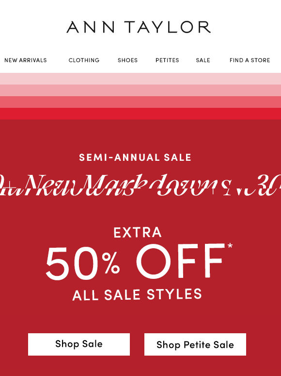 Extra, Extra: 50% Off So. Many. Styles.