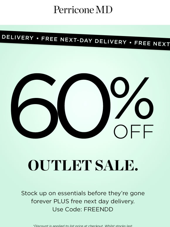 Up To 60% Off + Free Next Day Delivery!