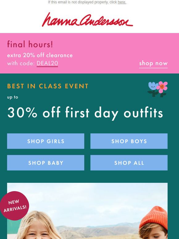 FINAL HOURS 🚨 Extra 20% Off Clearance