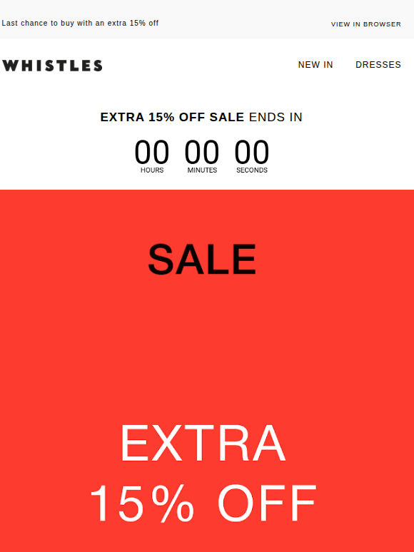 FINAL HOURS: sale ends tonight!