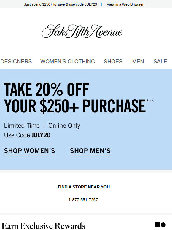 Here's 20% off your purchase