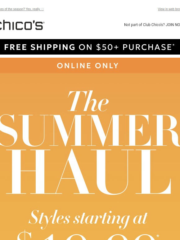 DIVE IN NOW: $19.99+ styles