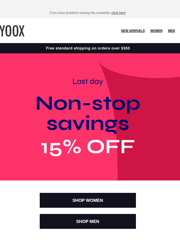 Last chance for 15% OFF
