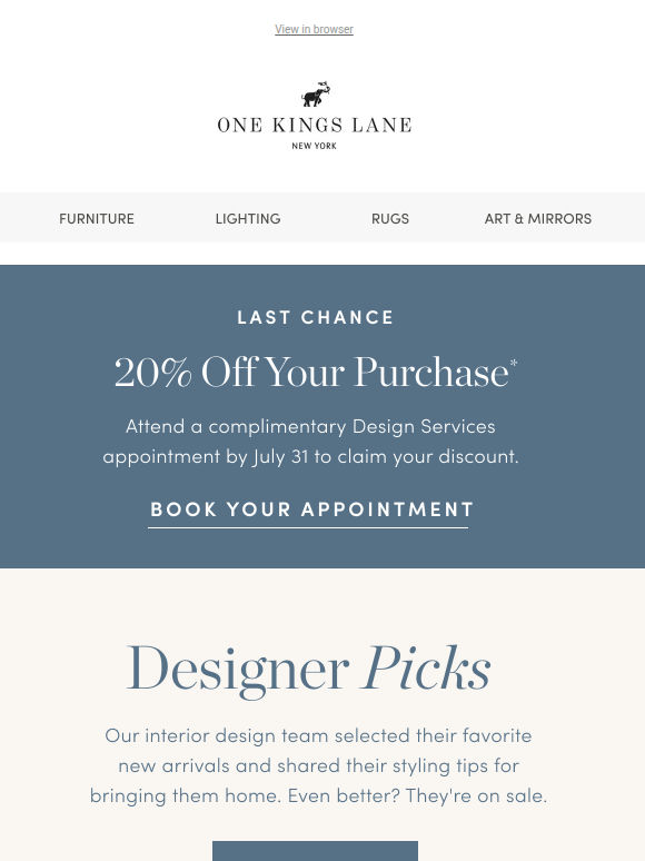 Shop the New Arrivals Like a Designer — 20% Off After Your Design Services Appointment