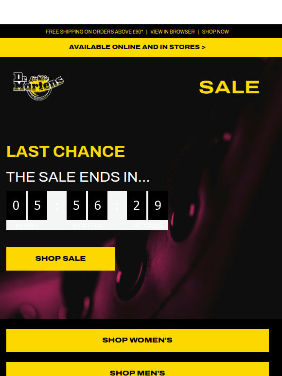 Final call for up to 40% off