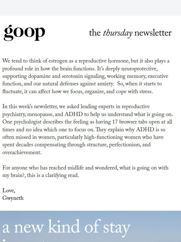 the Thursday newsletter